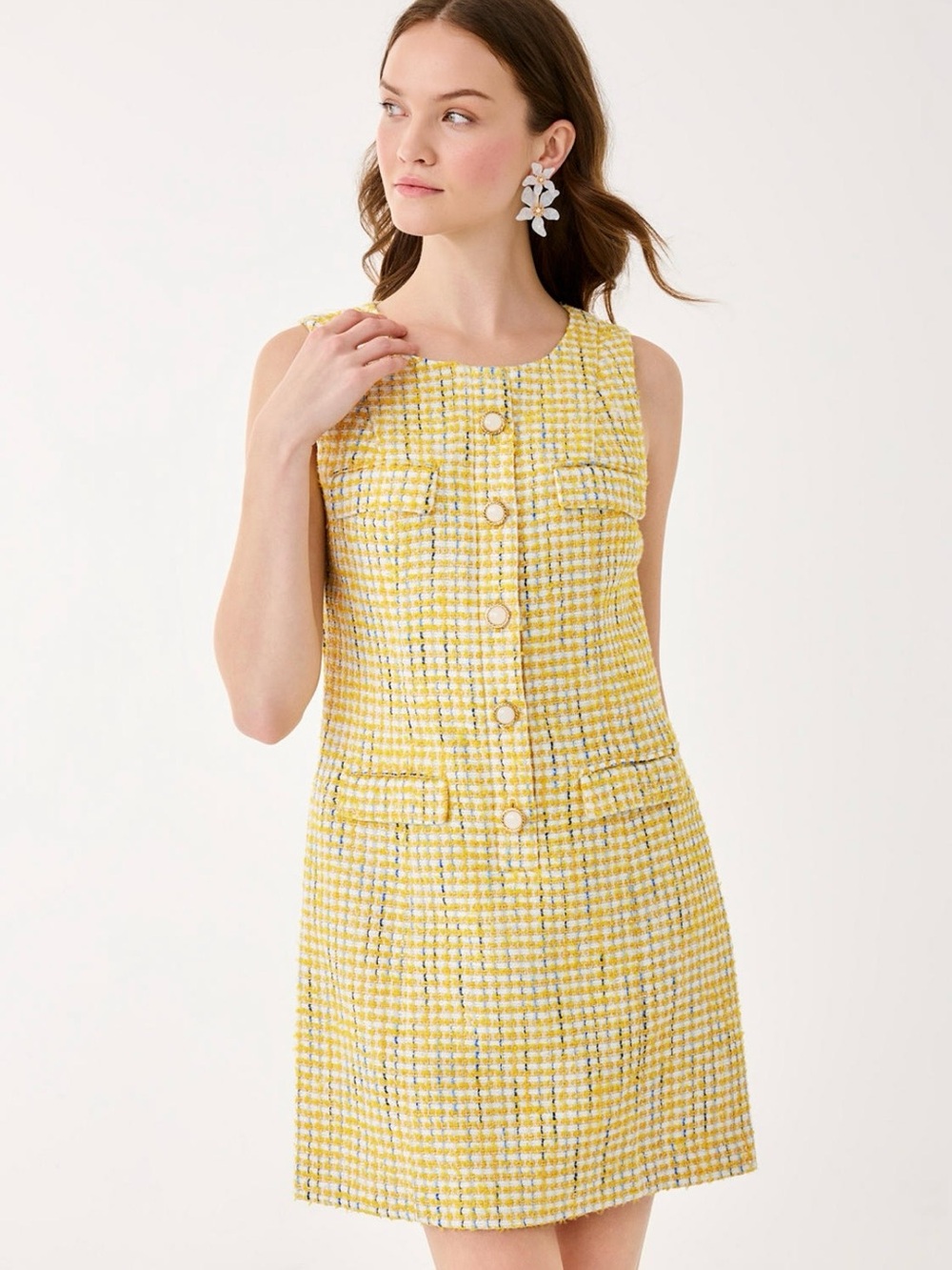 NWT Lilly Pulitzer Bindy Shift Romper. Limoncello Boucle